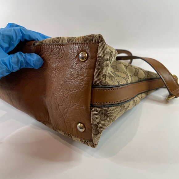 For love2calcar Gucci Brown GG Canvas 2-ways Bag sku# 85768 (gently used) - Picture 5 of 15